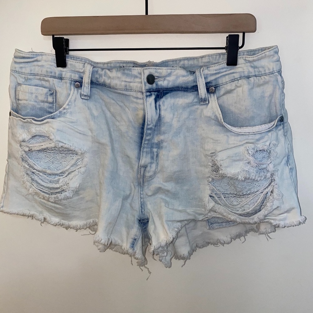 Mossimo High Rise Destroyed Shorts